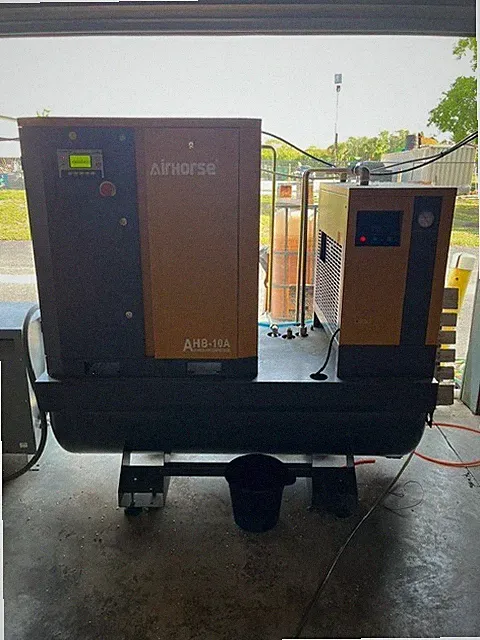 10 HP Rotary Screw Air Compressor 3 in 1