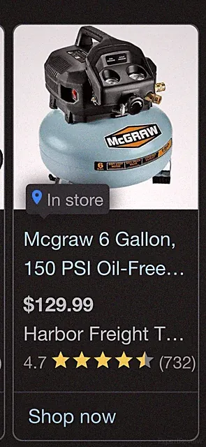 mgraw 150 psi air compressor with air hose used once to test it out.